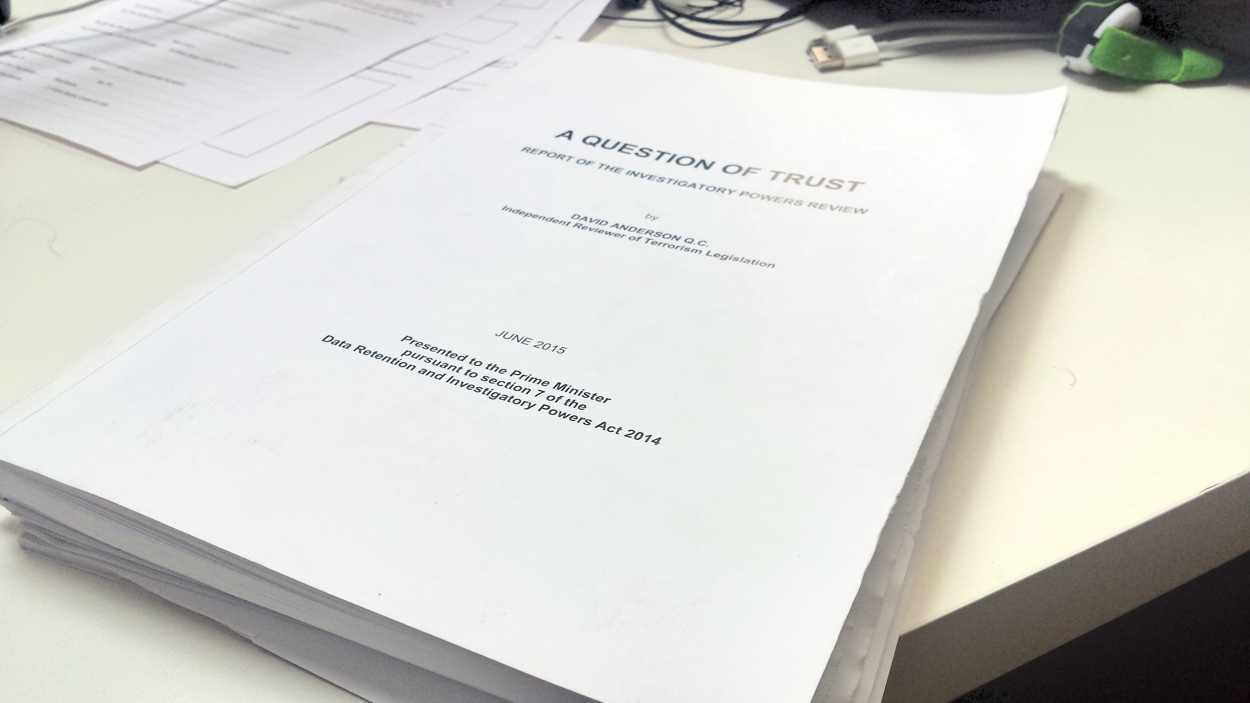 Privacy International briefing on A Question of Trust: Report of the Investigatory Powers Review