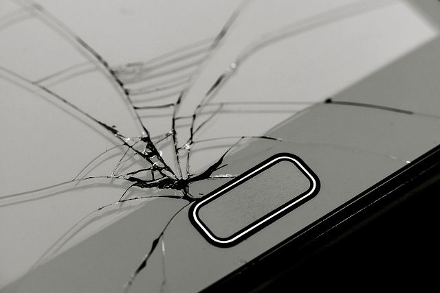 cracked phone screen