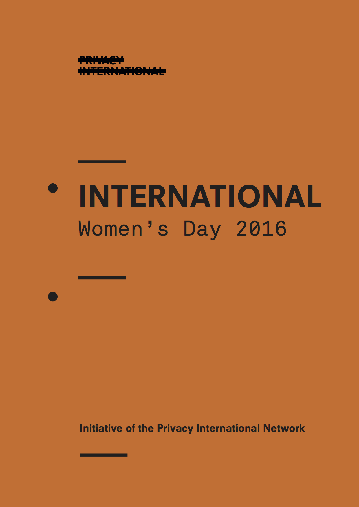 International Women's Day 2016: Initiative of the Privacy International Network