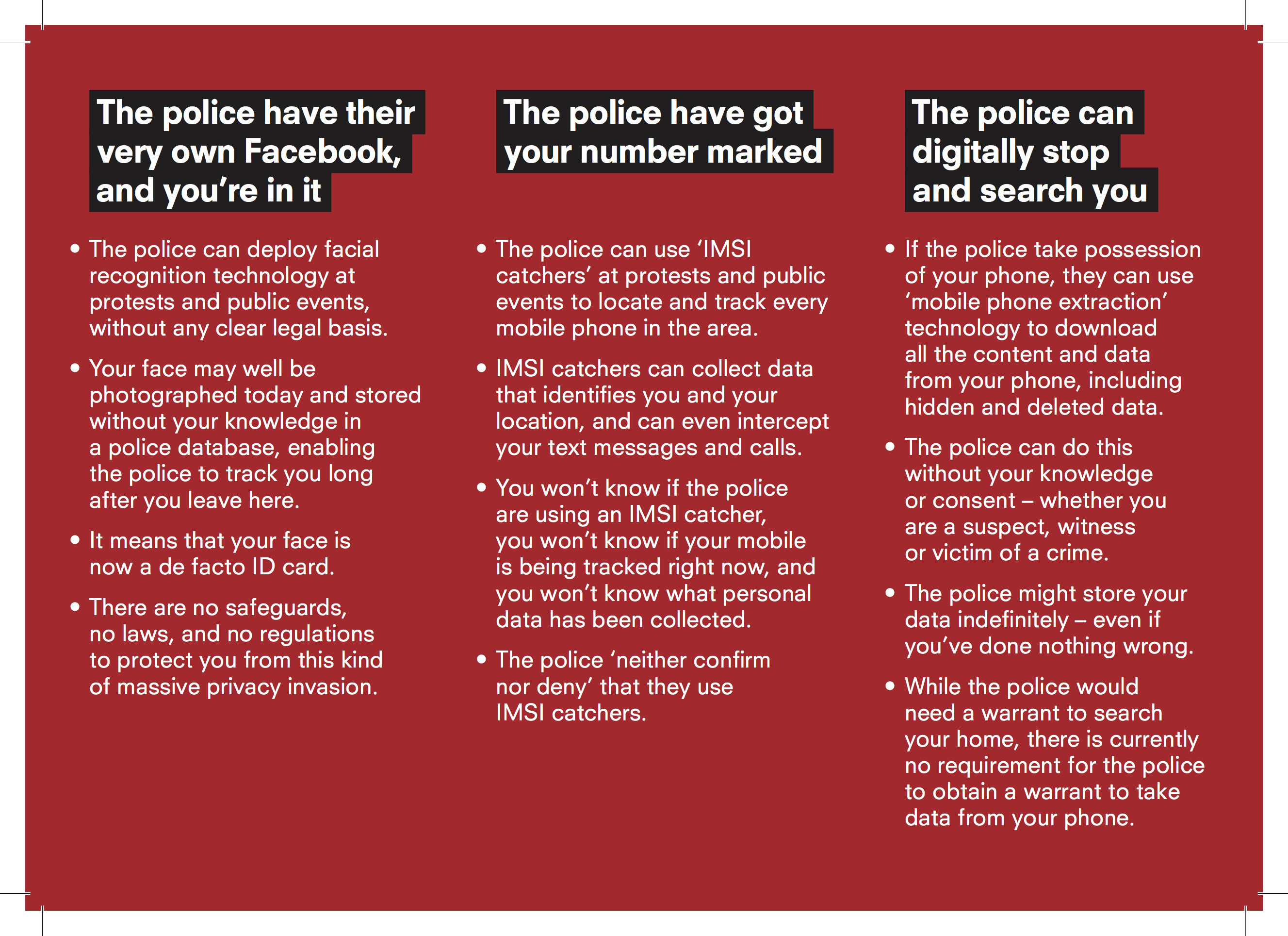 police tech leaflet