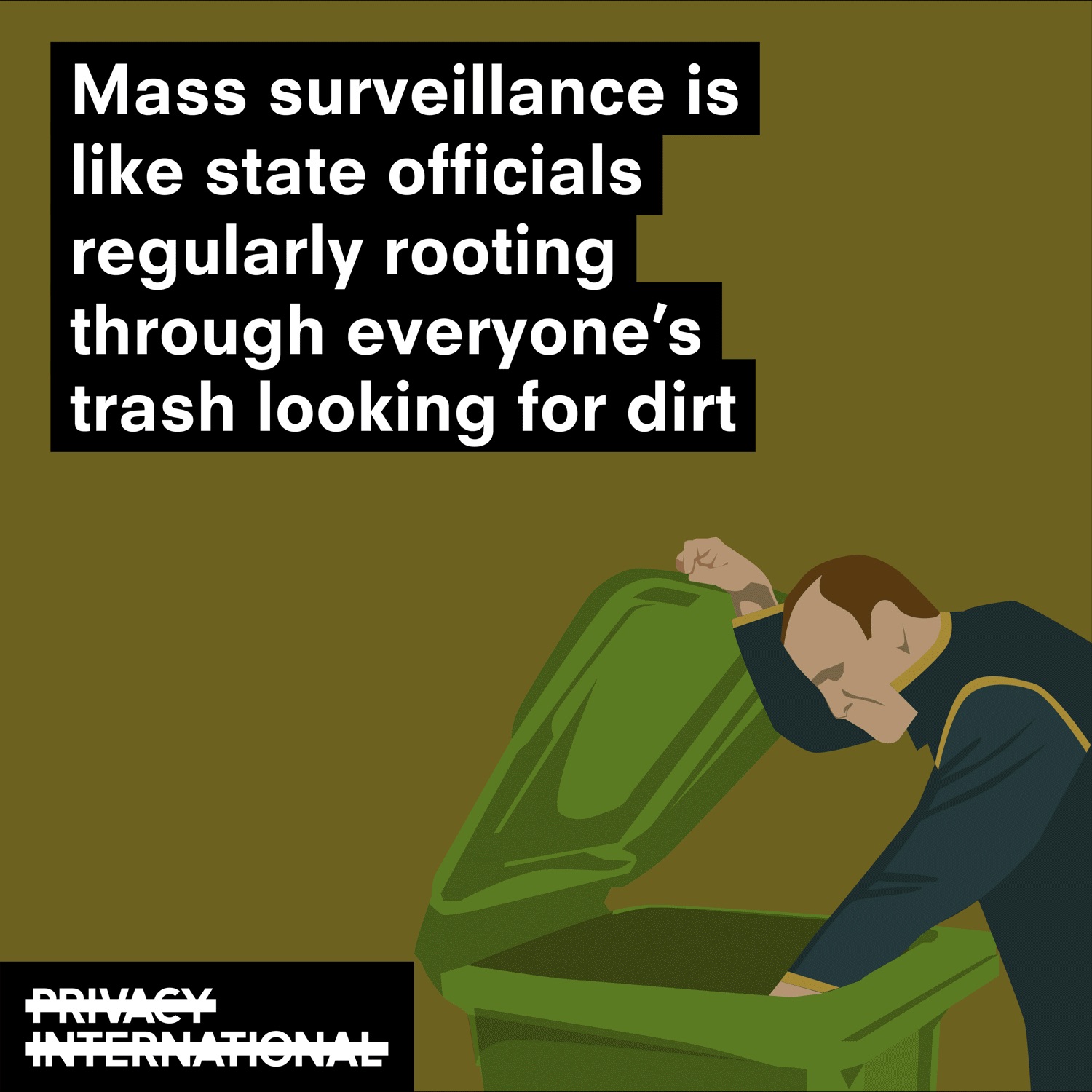 mass surveillance is look state officials rooting through your bins