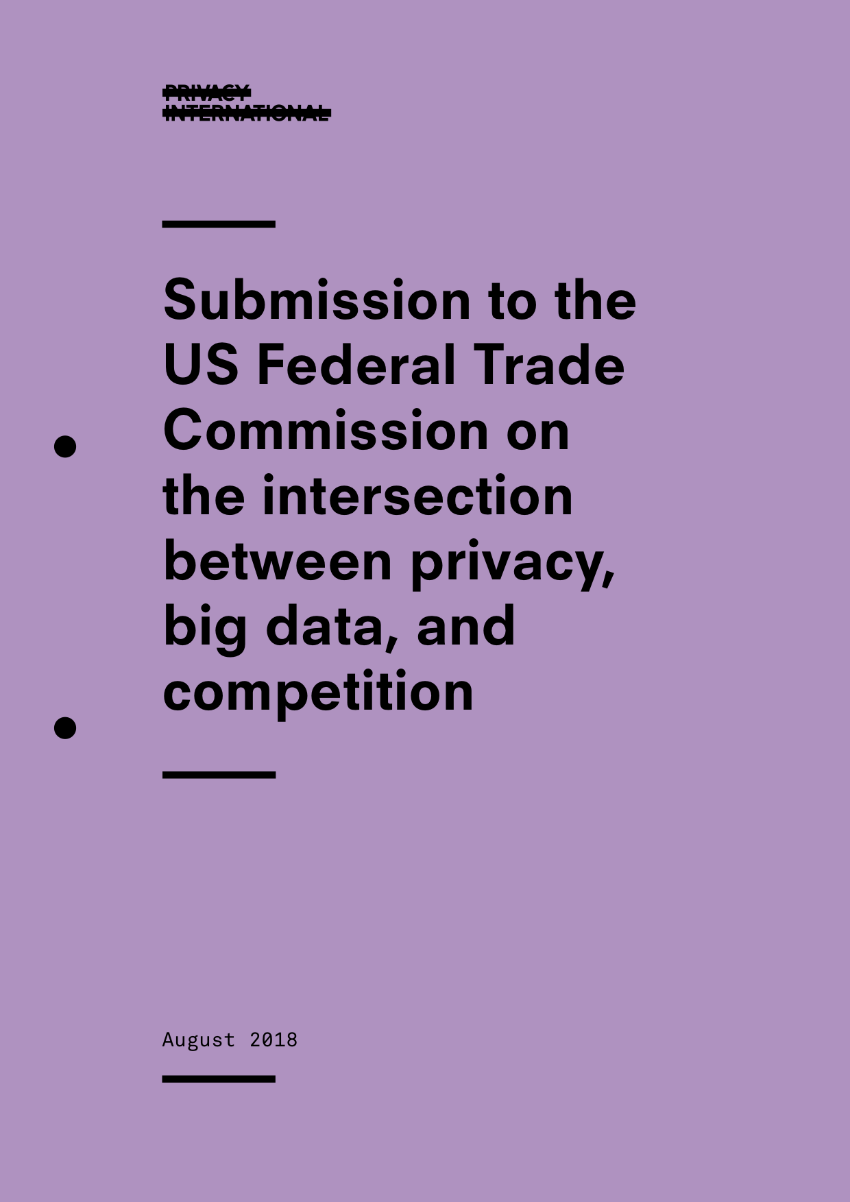 Submission to the US Federal Trade Commission on the intersection between privacy, big data, and competition