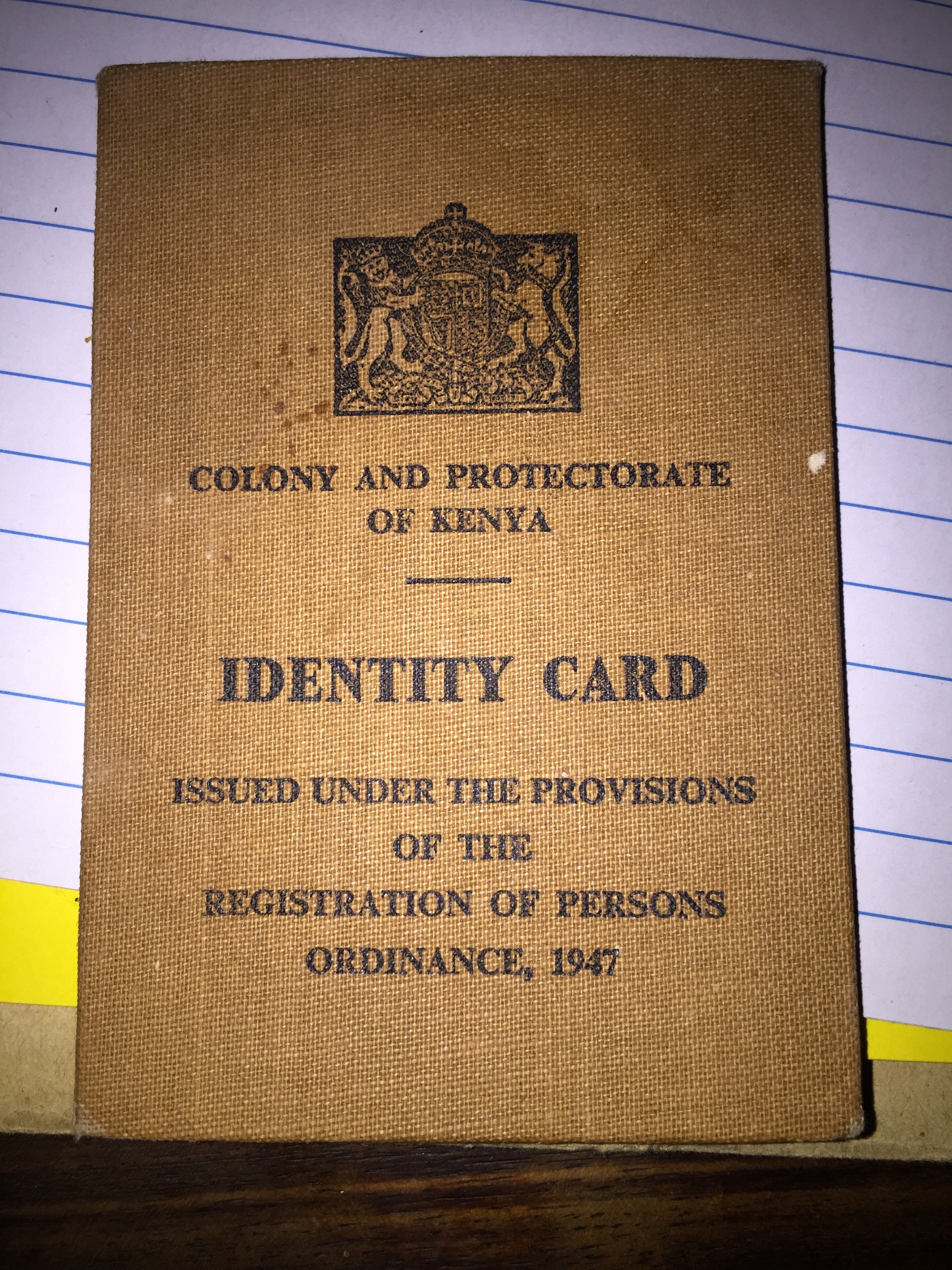 Kenya colonial ID