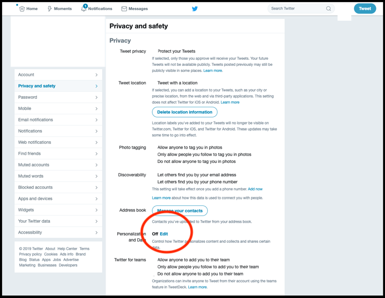 5. Click Edit