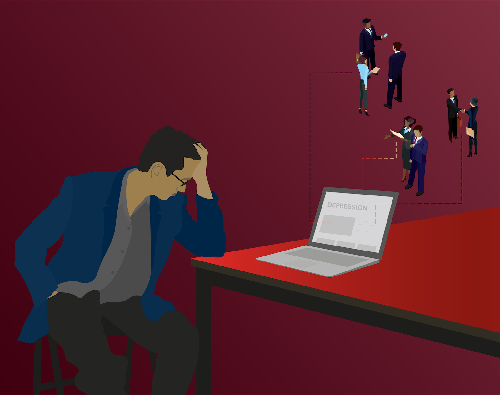 depression graphic man