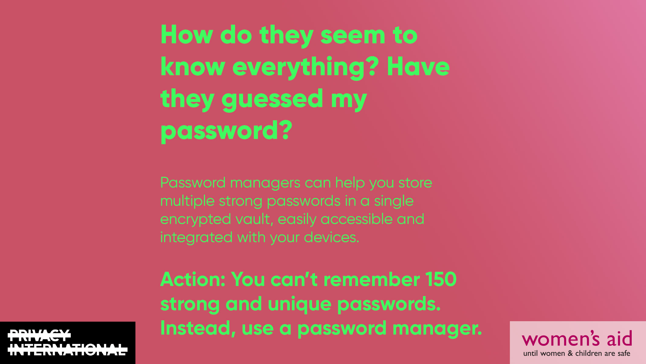 Women’s Aid and Privacy International launch digital information cards to help women stay safe on Valentine’s Day
