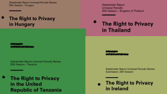 Covers of Privacy International work