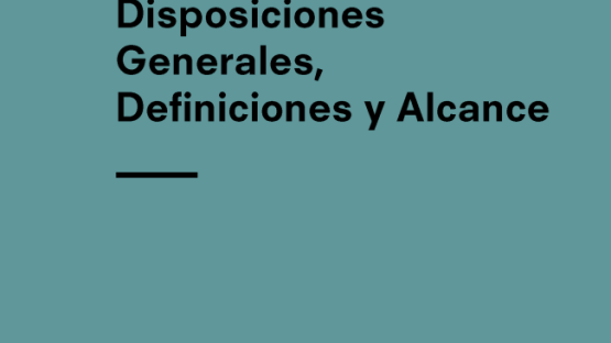 Disposiciones Generales, Definiciones y Alcance