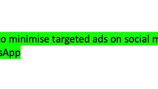 How to minimise targeted ads on social media: WhatsApp