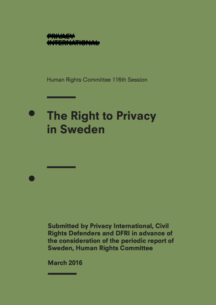 The Right to Privacy in Sweden