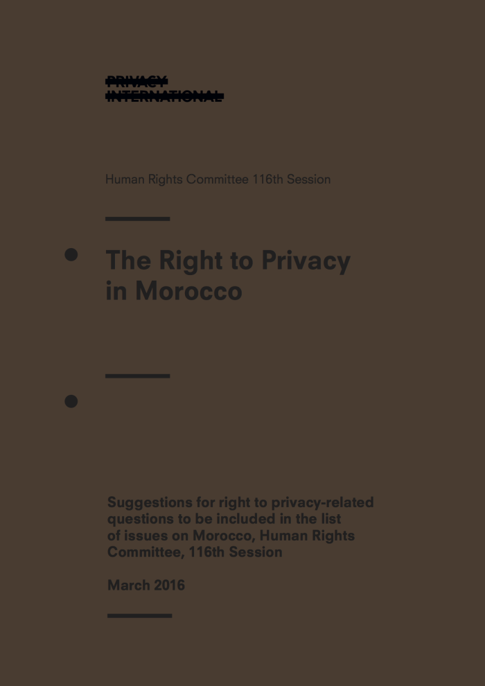The Right to Privacy in Morocco