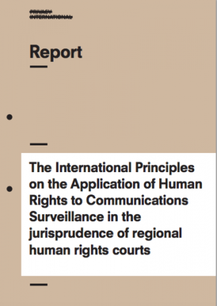 The International Principles on the Application of Human Rights to Communications Surveillance in the jurisprudence of regional human rights courts