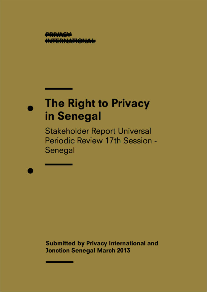 The Right to Privacy in Senegal