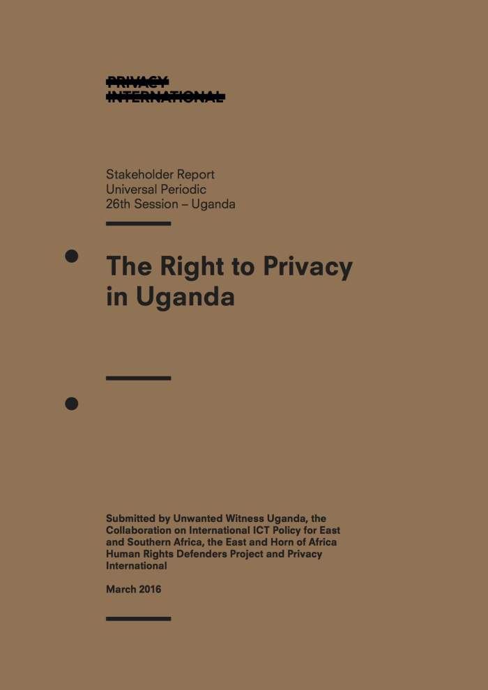 The Right to Privacy in Uganda