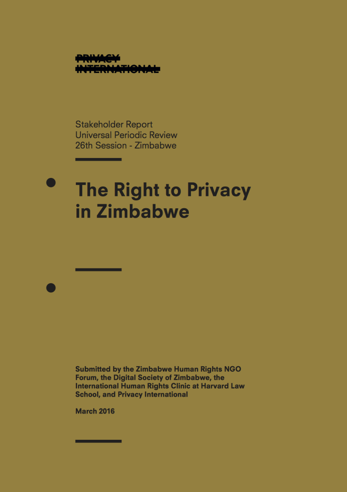 The Right to Privacy in Zimbabwe
