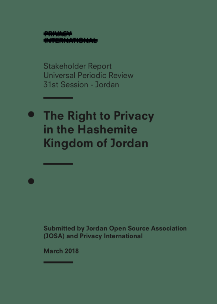 The Right to Privacy in the Hashemite Kingdom of Jordan