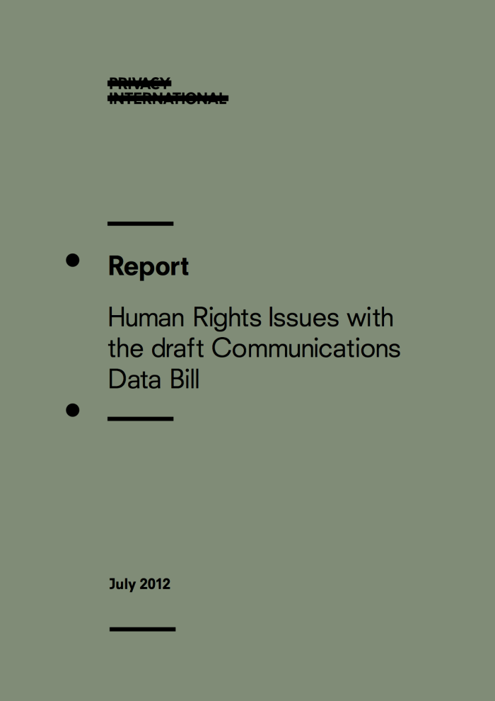 Human Rights Issues with the draft Communications Data Bill
