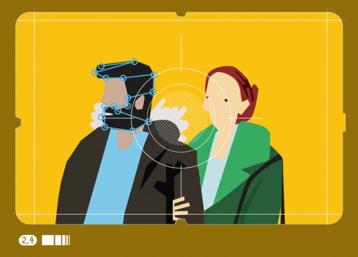 Facial recognition graphic