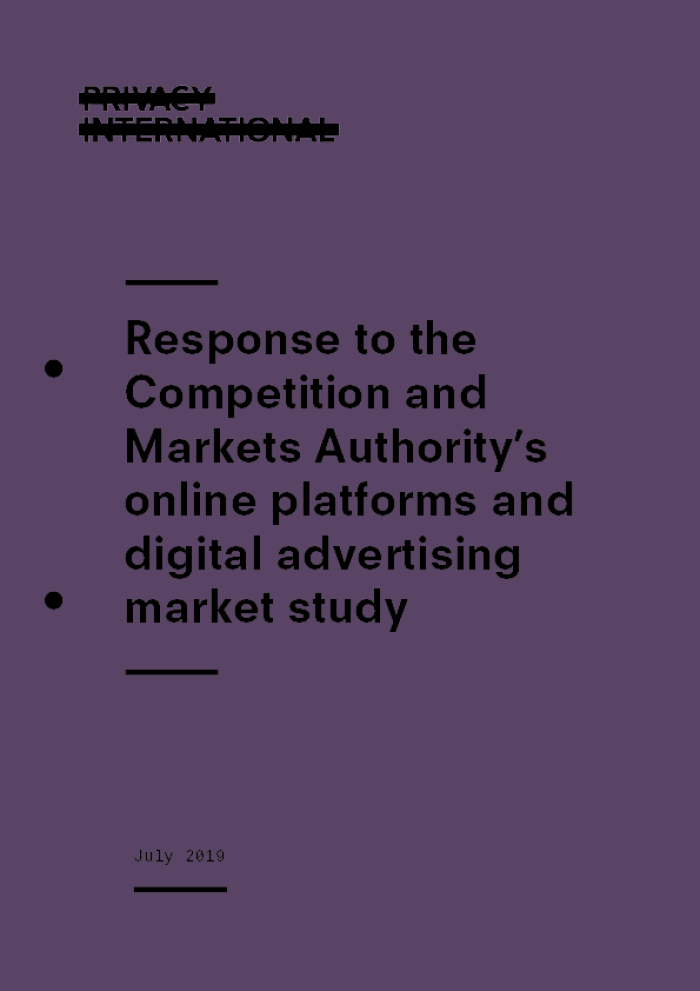 Response to the CMA’s online platforms and digital advertising market study