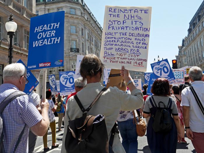 NHS Protest London - Health Over Wealth!