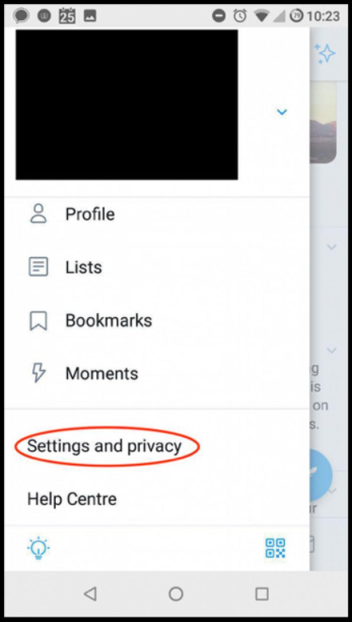 3. Click on Privacy and Safety