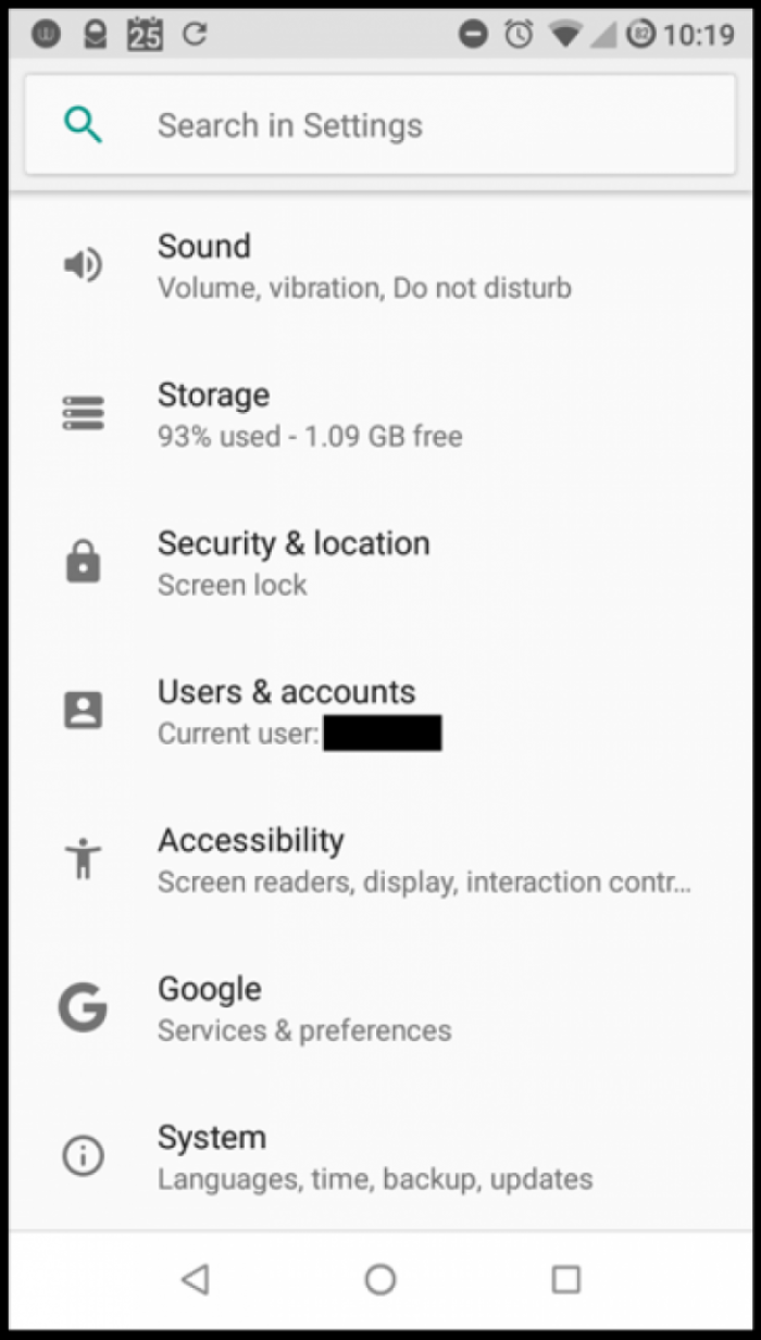 2. Scroll down and click Google