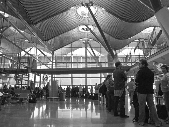 People waiting at airport