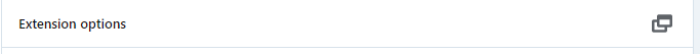 Extension option screenshot