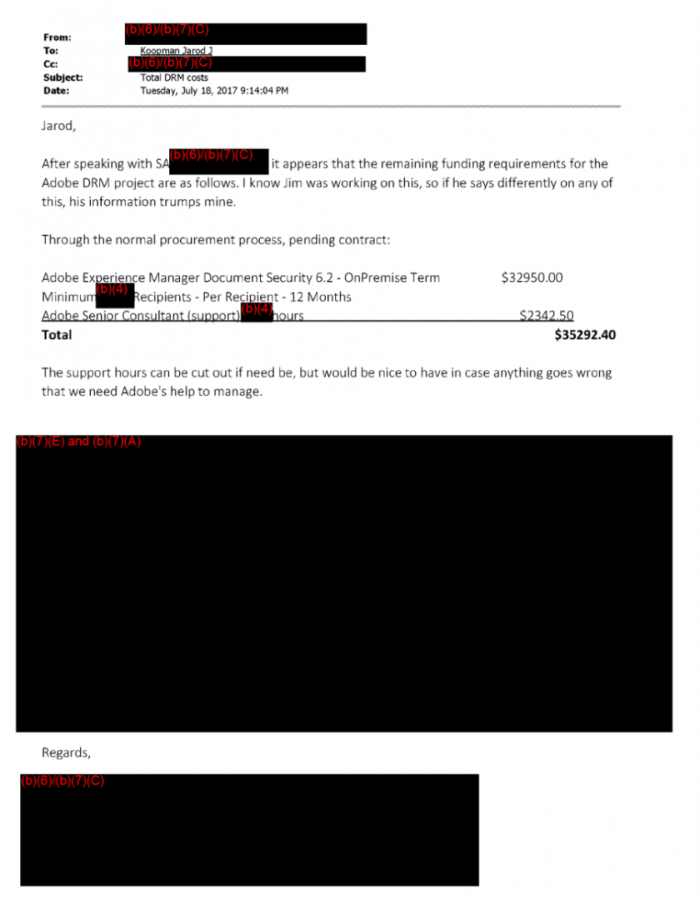 Seemingly internal email exchange at the IRS.