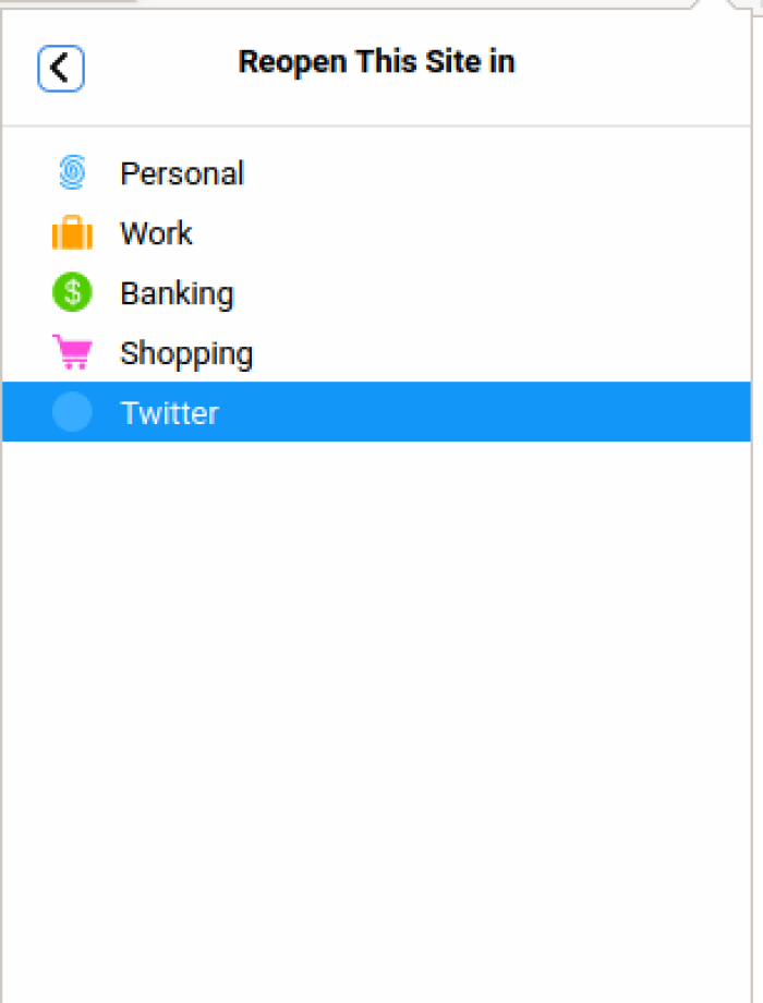 Fig. 6: Always open Twitter links in its container