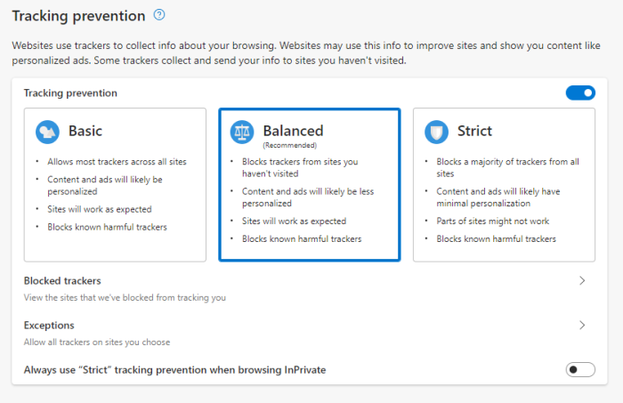 Sync settings