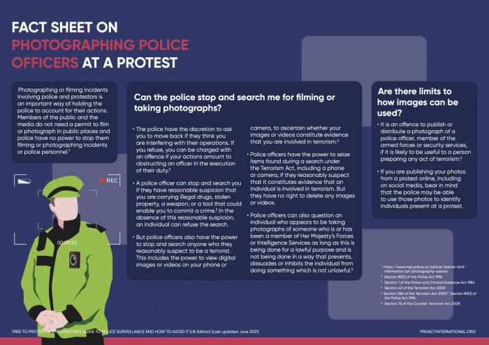 Photographing police guide