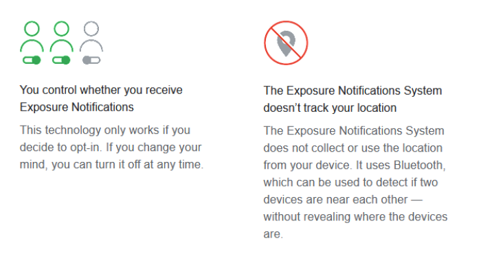 you control whether you receive notifications, the system doesn't track your location