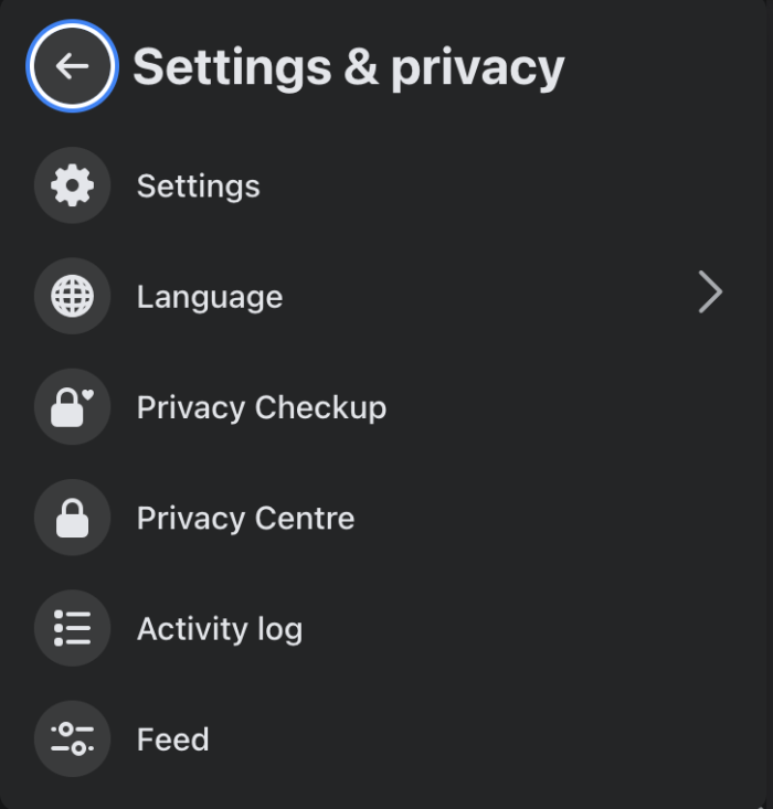 Click Settings