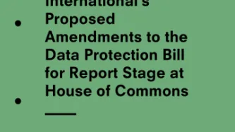 Privacy International’s Proposed Amendments to the Data Protection Bill for Report Stage at House of Commons