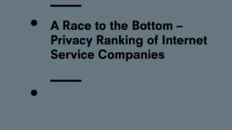 A Race to the Bottom – Privacy Ranking of Internet Service Companies