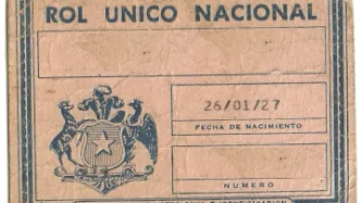 Old Chilean ID card