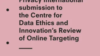PI's submission to the Centre for Data Ethics and Innovation's Review of Online 