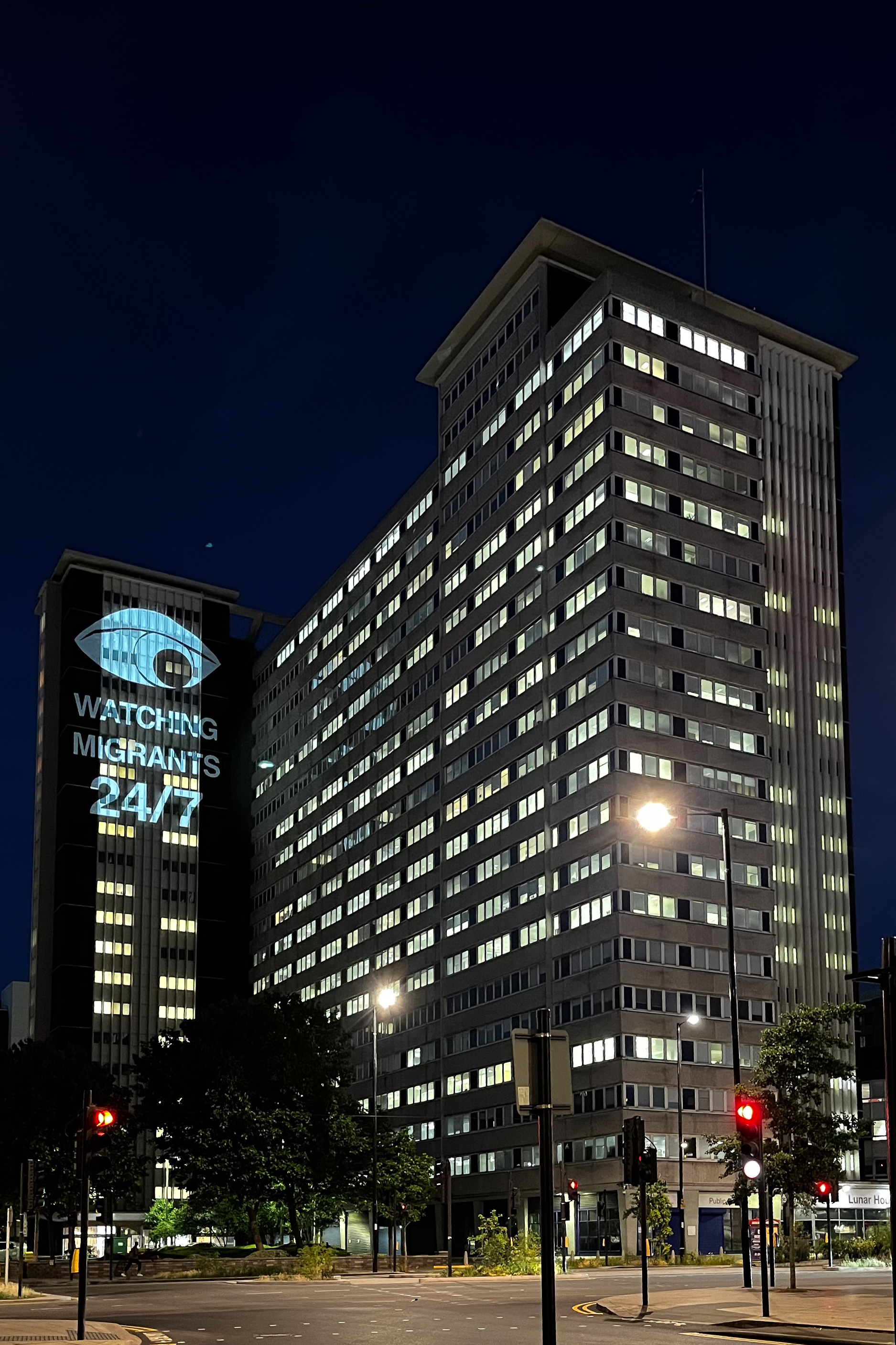 Projection on Lunar House 