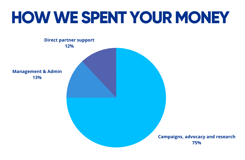 How we spent your money pie chart