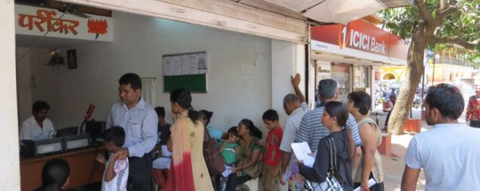 Queue outside Aadhaar card centre