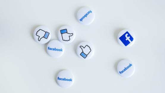 Pins with Facebook logos
