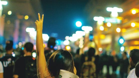 people at protest