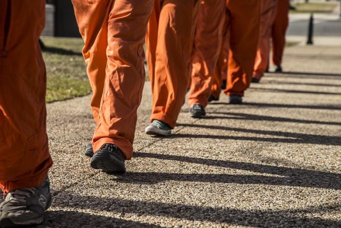 prisoners walking
