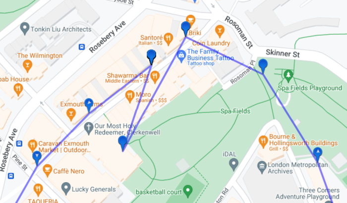 Visualisation of trail data.