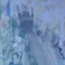 people's hands at protest