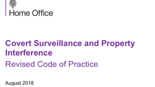 Home Office covert surveillance and property interference code 