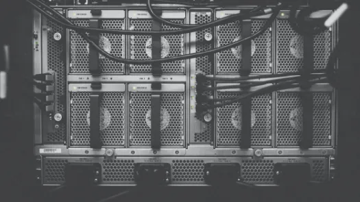 Cover image of the report, servers with cables