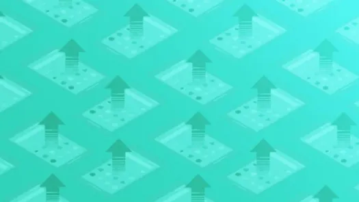 a repeating image of a phone with an arrow going out to symbolise data extraction