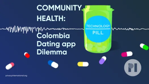 Green pill bottle with label reading Technology Pill surrounded by muli-colour pills with a sound waveform running behind it, title floats next to the bottle